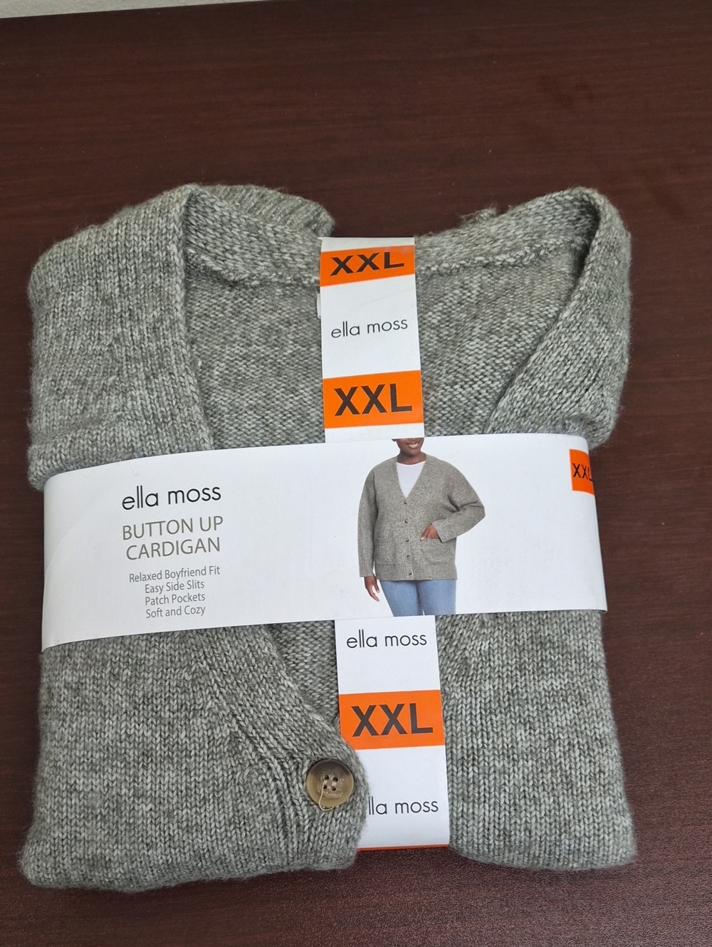 Ella Moss Gray Women's Button-Up Cardigan Size XXL
